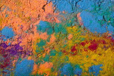 Gulal colors in bowl for celebrating Indian Holi festival