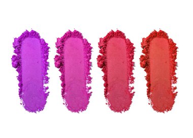 Farklı renk göz farı renginde palet deseni örneği, beyaz üzerinde izole edilmiş.