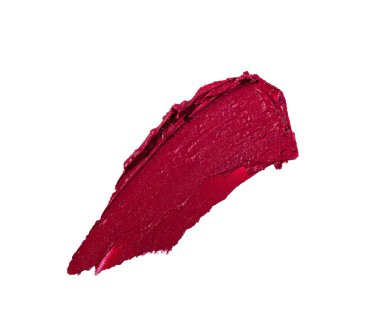 Beyaz arkaplanda çeşitli ruj örnekleri izole edildi