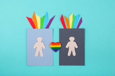 Gökkuşağı LGBTQ bayrağı ile gurur ayı konsepti
