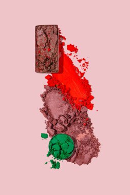 Farklı renk göz farı palet deseni dokusu