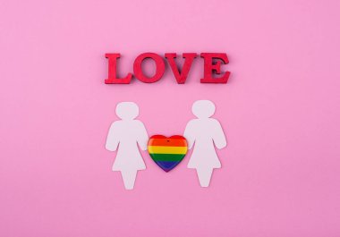 Gökkuşağı LGBTQ bayrağı ile gurur ayı konsepti