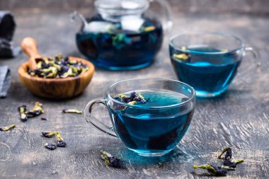 Mavi çay Kelebek bezelyesi ya da kuru klitorya çiçekli anchan