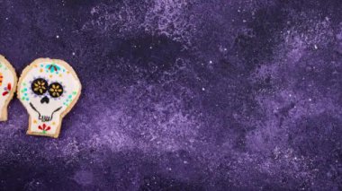 Kurabiye şekeri şeklinde Kurabiyeler Günü. Hareket videosunu durdur