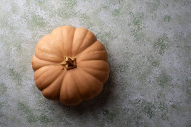 Koyu arka planda çiğ balkabağı, karanlık ruh hali tarzı.