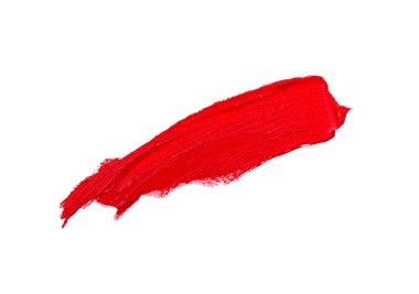 Beyaz arkaplanda çeşitli ruj örnekleri izole edildi