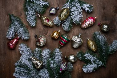 Eski Sovyet camı Yeni yıl ve Noel ağacı oyuncağı