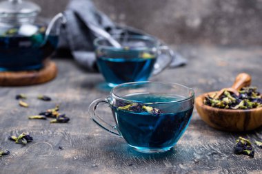 Mavi çay Kelebek bezelyesi ya da kuru klitorya çiçekli anchan