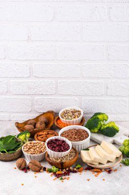 Bitki bazlı vegan protein ürünlerinin çeşitliliği, sağlıklı gıda kavramı