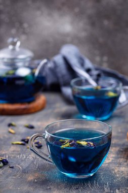 Mavi çay Kelebek bezelyesi ya da kuru klitorya çiçekli anchan