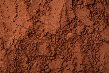 Kakao tozu, doğal çikolata ürünü dokusu arka plan