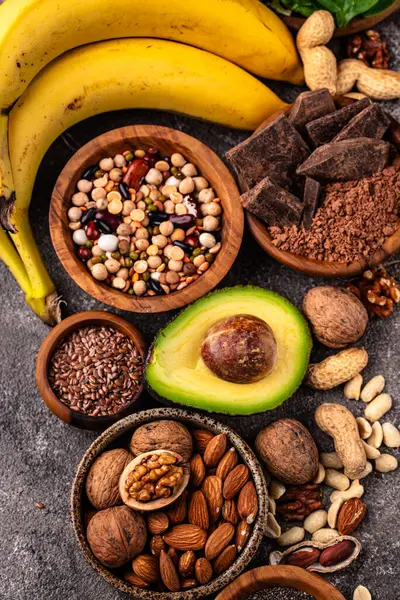 Doğal magnezyum Mg içeren çeşitli ürünler