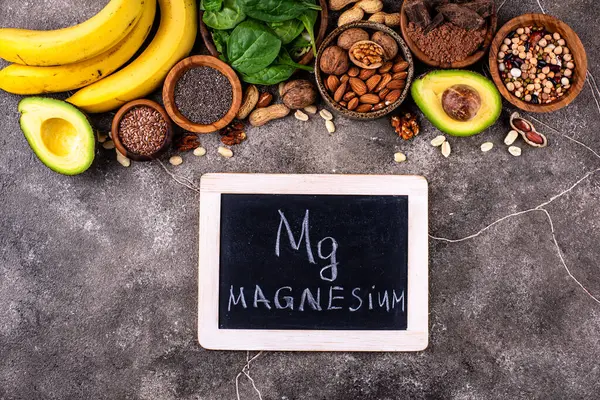 Doğal magnezyum Mg içeren çeşitli ürünler