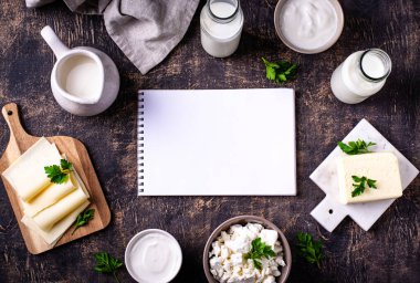 Süt ürünleri çeşitleri. Süt, süzme peynir, peynir, krema, tereyağı ve yoğurt