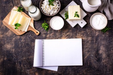 Süt ürünleri çeşitleri. Süt, süzme peynir, peynir, krema, tereyağı ve yoğurt