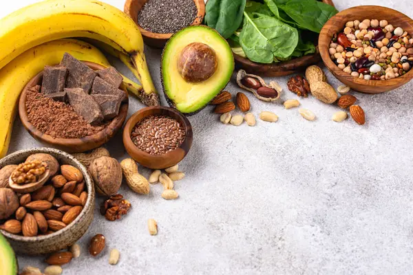 Doğal magnezyum Mg içeren çeşitli ürünler