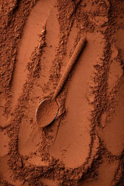 Kakao tozu, doğal çikolata ürünü dokusu arka plan