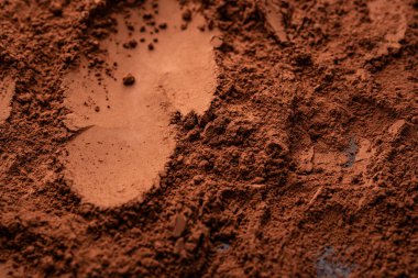 Kakao tozu, doğal çikolata ürünü dokusu arka plan