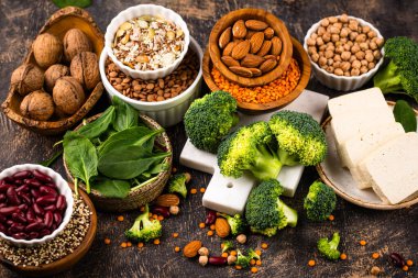 Bitki bazlı vegan protein ürünlerinin çeşitliliği, sağlıklı gıda kavramı