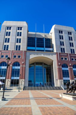 Lincoln, NE - Ekim 2022: Memorial Stadyumu, Lincoln, Nebraska Lincoln Üniversitesi 'nin kampüsünde bulunan futbol stadyumu.