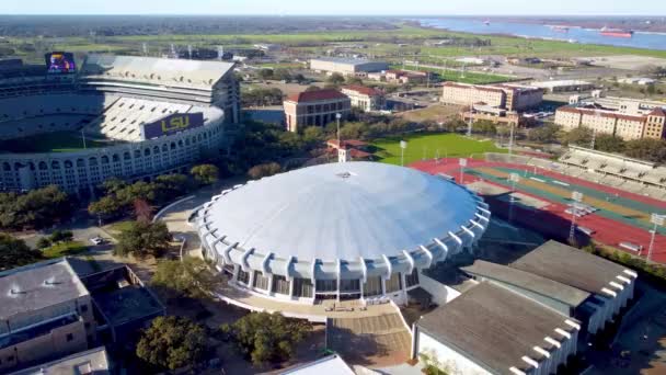 Het Pete Maravich Assembly Center Het Tiger Stadium Lsu Campus — Stockvideo