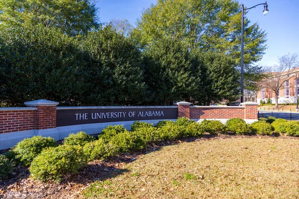 Tuscaloosa Gennaio 2022 Università Dell Alabama Segno Nel Campus — Foto Stock