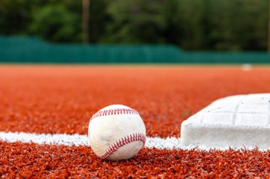 Beyzbol sahanın yanında fotokopi alanı olan spor arkaplanı.