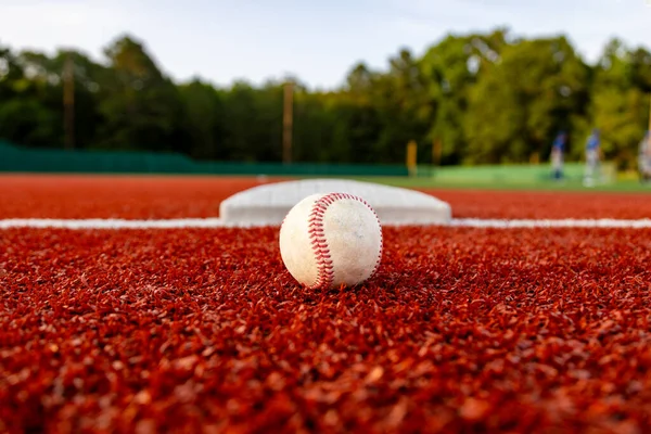 Baseball Campo Lado Base Para Fundo Esportivo Com Espaço Cópia Fotografias De Stock Royalty-Free