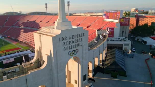Los Angeles Marraskuu 2023 Los Angeles Memorial Coliseum Koti Usc — kuvapankkivideo