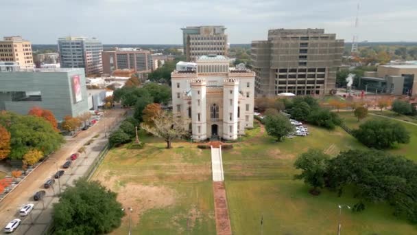 Het Old Louisiana State Capitol Building Baton Rouge — Stockvideo