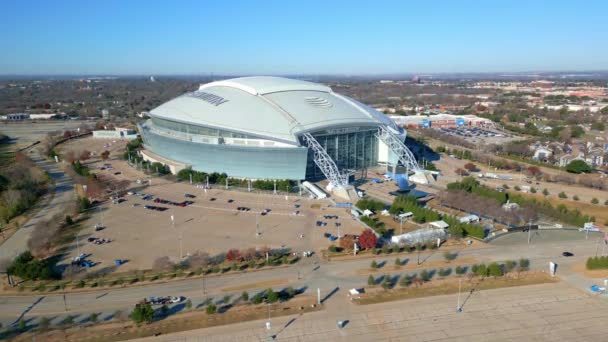 Arlington Dezembro 2023 Att Stadium Concluído 2009 Lar Nfl Dallas — Vídeo de Stock