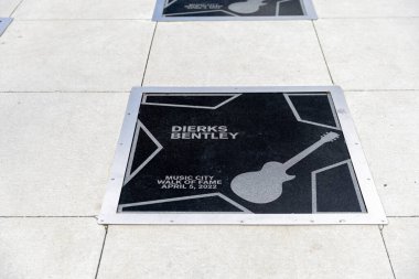 Nashville, TN - 15 Mart 2024: Dierks Bentley Nashville 'deki Music City Walk of Fame' in yıldızı