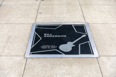 Nashville, TN - 15 Mart 2024: Bill Anderson Nashville, TN 'deki Music City Walk of Fame' in yıldızı
