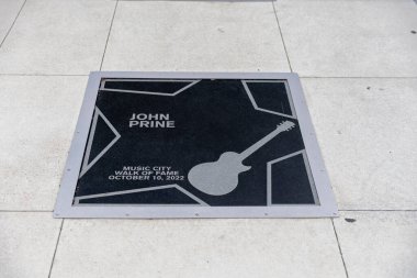 Nashville, TN - 15 Mart 2024: John Prine Nashville 'deki Music City Walk of Fame' in yıldızı