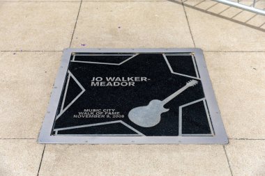 Nashville, TN - 15 Mart 2024: Jo Walker - Nashville, TN 'deki Music City Walk of Fame' in Meador yıldızı