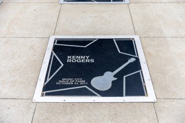 Nashville, TN - 15 Mart 2024: Kenny Rogers Nashville, TN 'deki Music City Walk of Fame' in yıldızı