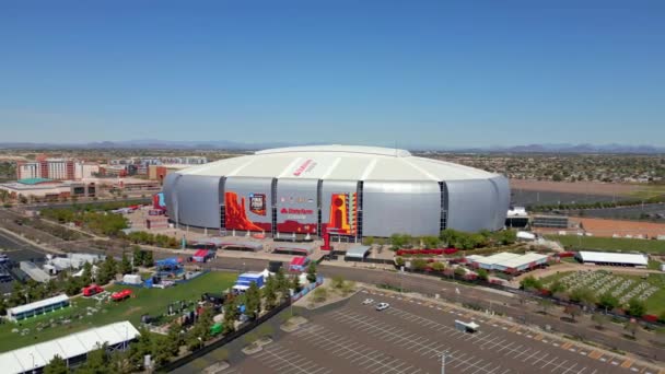 Állami Farm Stadion Egy Többcélú Visszavonható Tetőstadion Glendale Arizona — Stock videók
