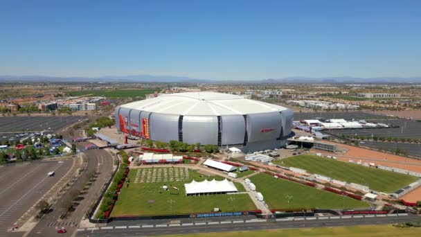 State Farm Stadium Ist Ein Versenkbares Mehrzweck Dachstadion Glendale Arizona — Stockvideo