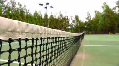 Tenis sahasında yakın çekim