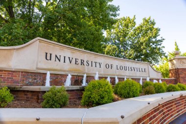 Louisville, KY - October 4, 2024: The University of Louisville sign in Louisville, Kentucky clipart