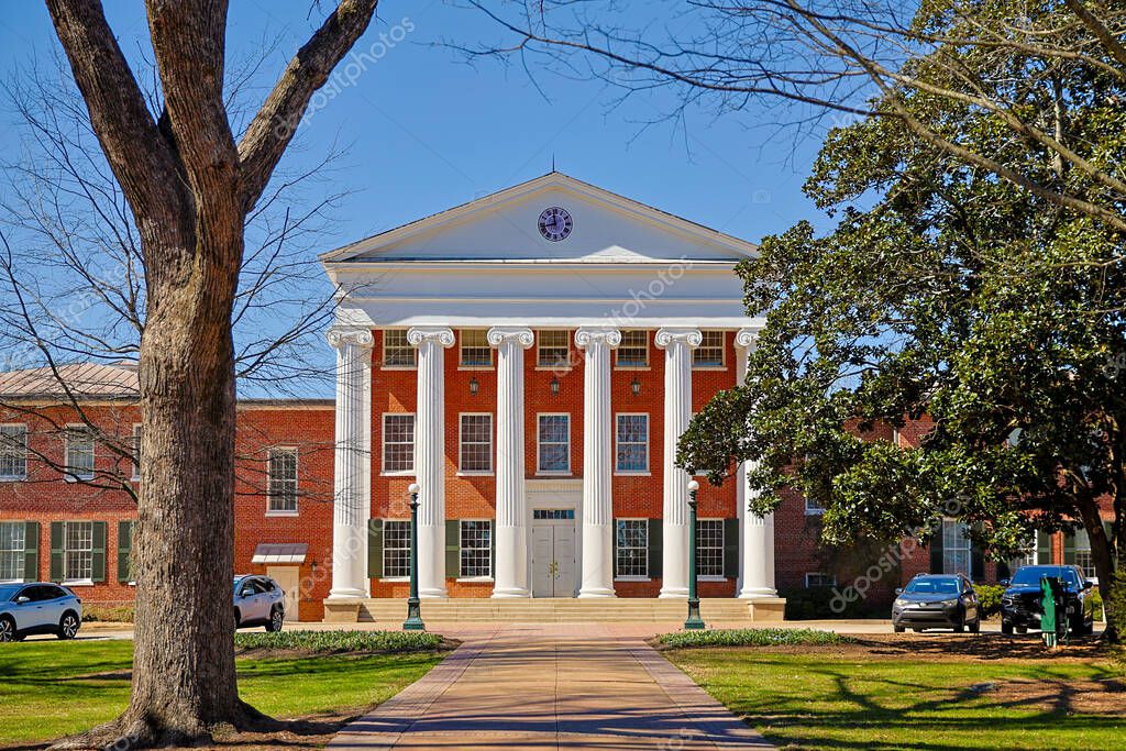 Oxford, MS - February 28, 2025: The Lyceum is an academic building at the University of Mississippi.