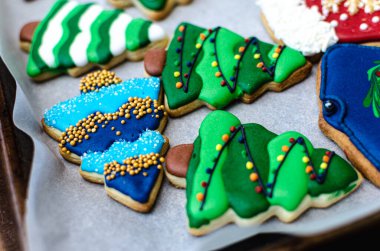 Beautifully decorated homemade Christmas cookies