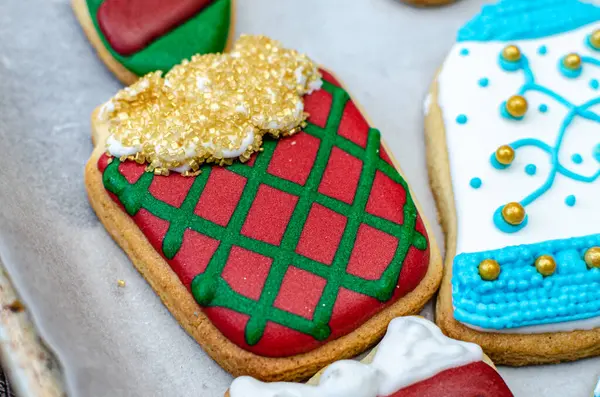 Beautifully decorated homemade Christmas cookies