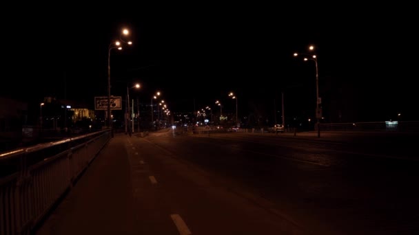 Eine Fesselnde Animation Die Die Dunklen Straßen Prags Bei Nacht — Stockvideo