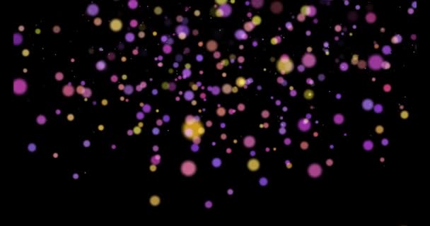 어두운 가운데떠 의점들이 어우러져 매혹적 시각적 광경을 연출하는 매혹적 애니메이션이다 — 비디오