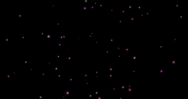 一个迷人的动画展示了在黑暗的背景下漂浮的粒子 创造了一个迷人的动态视觉体验 — 图库视频影像