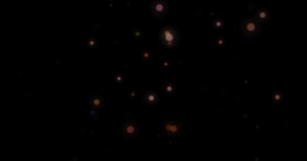 Een Betoverende Animatie Met Zwevende Deeltjes Tegen Een Donkere Achtergrond — Stockvideo