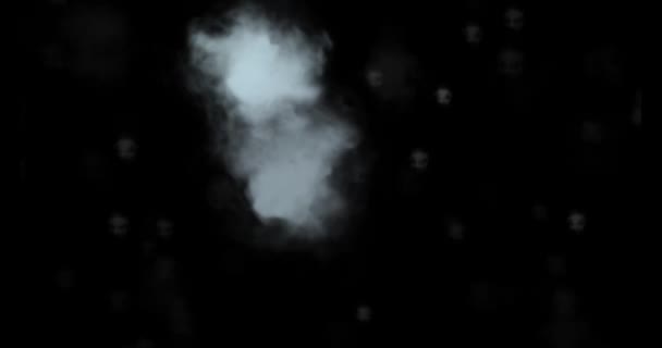 在黑暗的背景下飘扬的雾气和云彩创造了大气动画 — 图库视频影像