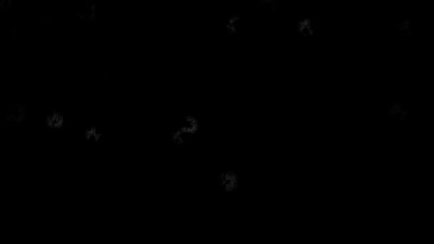 Animación Partículas Llama Ardiente Moviéndose Sobre Fondo Oscuro — Vídeo de stock