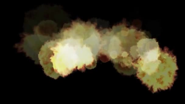 Animation Fiery Flame Particles Moving Dark Background — Stock Video